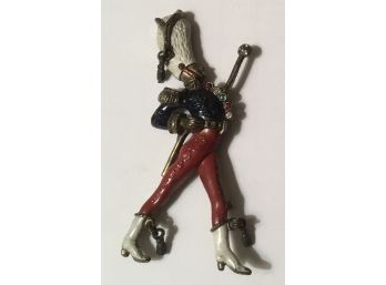 Antique Marching Band Pin, Brooch