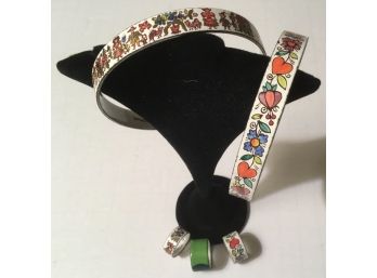 Vintage Enamel Cloisonne Bracelets & Rings