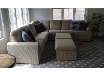 Home Reserve Large Tan Sectional, Ottomans