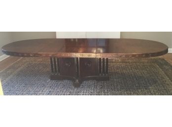 Late 19th Century NeoClassical Flamed Burl-wood Dining Table
