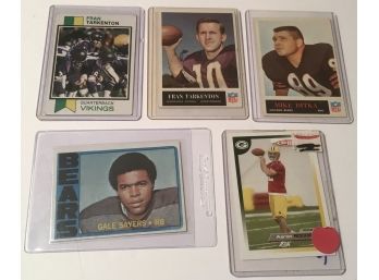 NFL Old/Vintage Cards, Tarkington, Ditka, Sayers (5)