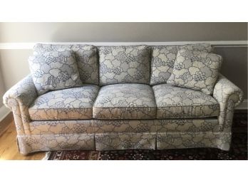 Barnes, Coastal Colors, Rolled Arm 3 Cushion Sofa.