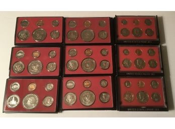 United States Proof Sets, Coins 1973 -1982 (9)