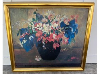 Paul Gaugain Print - A Vase Of Flowers