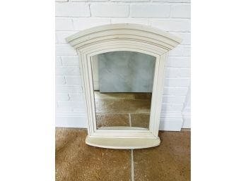 Painted Deco Style Mirror With Shelf