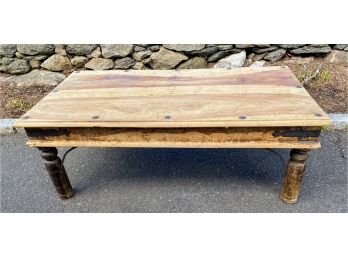Rustic Metal & Wood  Coffee Table