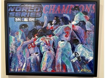Bill Lopa & Manny Ramirez '04 World Series Giclee AROC 24/24 Signed With Cert Of Authenticity