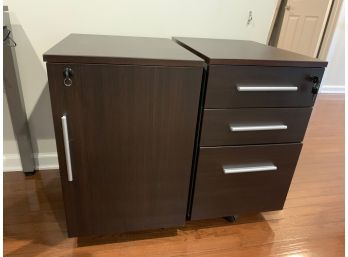 2 Separate Filing Cabinets (see Description Below)