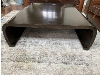 Wooden Coffee Table Heavily Scratched  53-1/2x54x17-1/2
