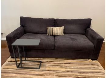 Crate & Barrel Charcoal Love Seat & C Table