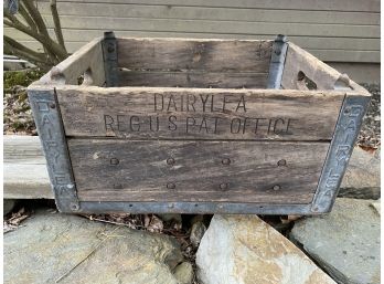 Vintage Wood Dairylea Wood Milk Crate
