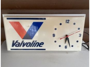 Vintage Valvoline Clock Sign