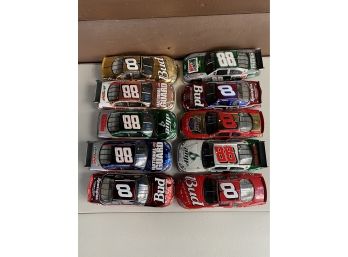 Collection Of Dale Earnhardt #8 And Dale Earnhardt JR #88 NASCAR Diecast Race Cars