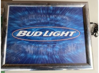 Bud Light Framed Advertising Sign