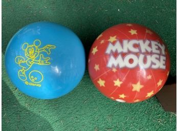 2 Mickey Mouse Bowling Balls