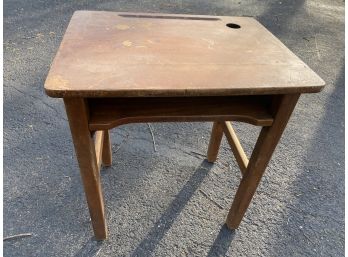 Vintage Solid Wood School Desk