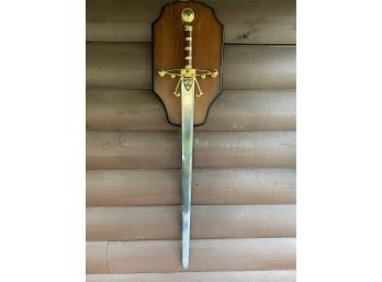 47' Stainless Steel Sword Of Robin Hood With Display Plaque