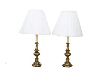 Pair Of Traditional Berman Brass Lamps