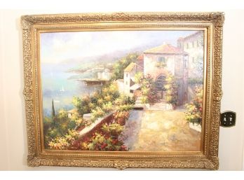 Beautiful Oil On Canvas Signed By Artist With Certificate Of Authenticity In Ornate And Gilt Frame
