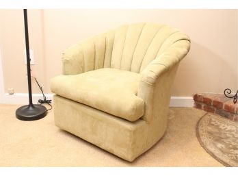 Best Chairs Ink Suede Barrel Back Swivel Chair