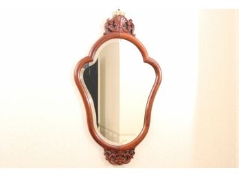Vintage Hand-Carved Beveled Mirror