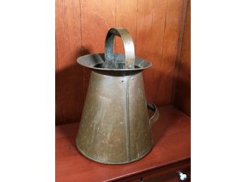 Very Large Antique Copper Milk Pail - All Hand Made - Great Patina - Beautiful Old Piece - Fresh From The Barn