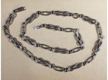 Beautiful Vintage Sterling Silver / 925 Necklace Or Watch Chain - Taxco - Made In Mexico