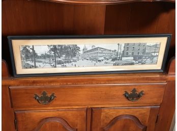 Fabulous 110 Year Old Panoramic Picture Of New Haven -church & Chapel Streets GREAT CONDITION