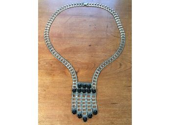 Very Unusual Vintage Art Deco Necklace By SOLEE - Larger Scale Piece - Very Nice !