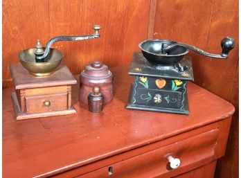 Wonderful Lot Of Country Items - Coffee Grinders - Butter Molds - Book Ends - NICE LOT ! - All For One Bid