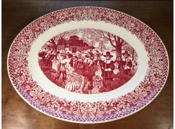 HUGE Biggest Ever Vintage  THANKSGIVING TURKEY Platter - BOUNTIFUL HARVEST - Homer Laughlin ALMOST TWO FEET