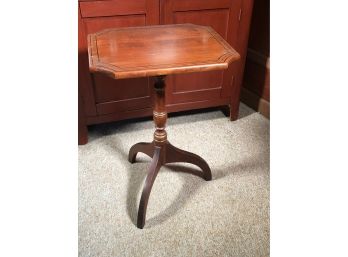 Original Vintage Signed HITCHCOCK Tripod Table / Candle Stand - Hitchcocksville,CT - Nice Little Stand
