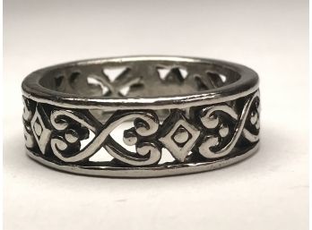 Awesome Vintage Sterling Silver / 925 Mans Ring - Good Looking Pattern - GREAT RING