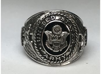 Fantastic New Old Stock U S ARMY Ring In Sterling Silver Made By R C Fox - Fantastic Ring !