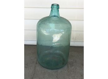 Beautiful Vintage / Antique Aqua Blue Bottle - Applied Lip - Not A Water Cooler Bottle - NICE OLD ONE !
