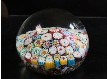 Fabulous Vintage Millefiori Paperweight - Not Reproduction - GREAT Colors & Quality