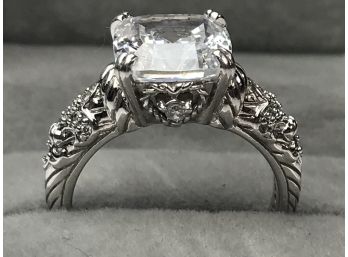 Fabulous Sterling Silver / 925 Ring By JUDITH RIPKA - Very Ornate - Fleur De Lis - High Quality