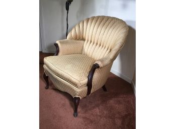 Beautiful Unusual Style Armchair AND Vintage Wrought Iron Floor Lamp - Chair Has GREAT Lines - 2 FOR 1 Deal