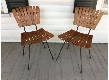 Fantastic Pair Of Modern Chairs - GREAT LINES - Very Cool Chairs In Great Original Condition !