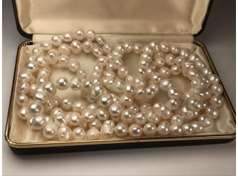 Fantstic Genuine Freshwater Baroque Pearl Necklace - 60' Yes SIXTY Inches - Beautiful Necklace