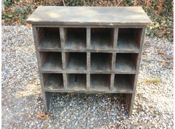 Fresh From The Barn ! - Antique Cubby  / Mail Sorting Cabinet - Painted Pine - Country Piece