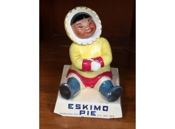 Fantastic Rare Vintage ESKIMO PIE Store Display - Seated Eskimo - 1930s - 1940s - VERY Hard To Find Piece