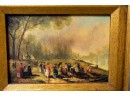 Heavy Antique Gold Framed Oil On Canvas