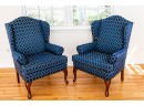 Pair Of Vintage Wing Chairs