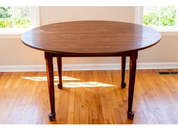 Round Dining Table Three 12 Inch Leaves For Extension