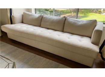 Stickley 96 Inch Slate Sofa Swaim Wood Legs ( Paid $ 2,999 )