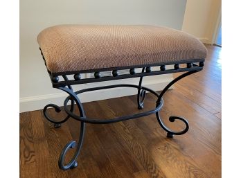Metal Base Bench With Fabric Seat