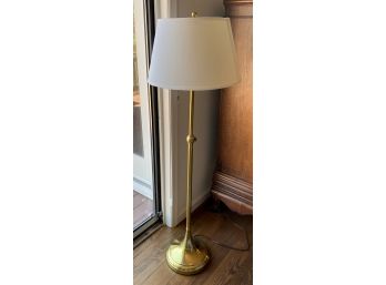 Brass And Metal  Floor Lamp With Adjustable Height & Shade