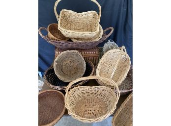 Lot Of Baskets All Sizes And Shapes