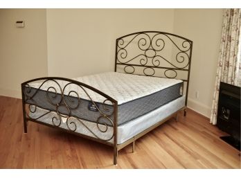 Huffman Koos Wrought Iron Bed Frame And Serta Sleeptrue Mattress And Boxspring (Optional)